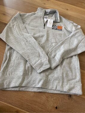 Montauk Men's Heather Gray Quarter-Zip Pullover Sweater